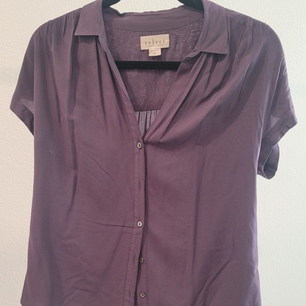 Violet Button Down Shirt by Velvet by Graham & Spencer